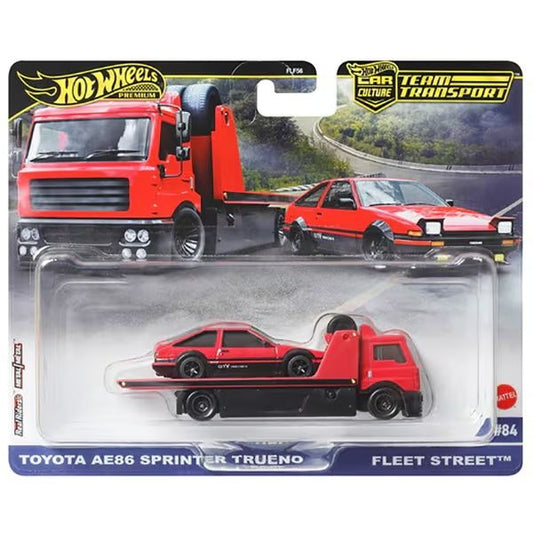 HOT WHEELS Team Transport Toyota AE86 Sprinter Trueno & Fleet Street – Car Culture (1:64) Die-Cast Model Car