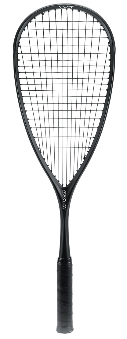 Xamsa Onyx Squash Racket - High-performance black carbon fiber racquet for competitive squash play.